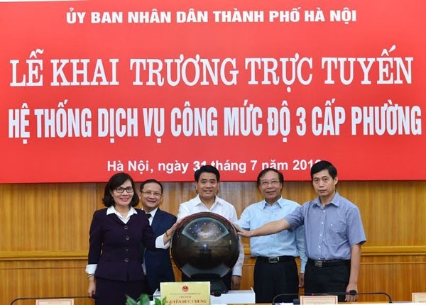 Hà Nội khai trương dịch vụ công trực tuyến ở cấp phường