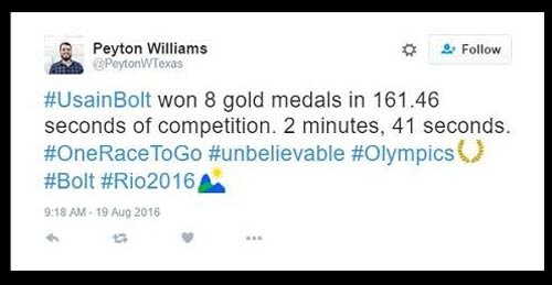 161 giây lấy 8 HCV Olympic: “Người ngoài hành tinh” U.Bolt