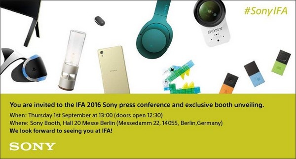 Sony hé lộ sẽ trình làng loạt sản phẩm mới ấn tượng tại IFA 2016