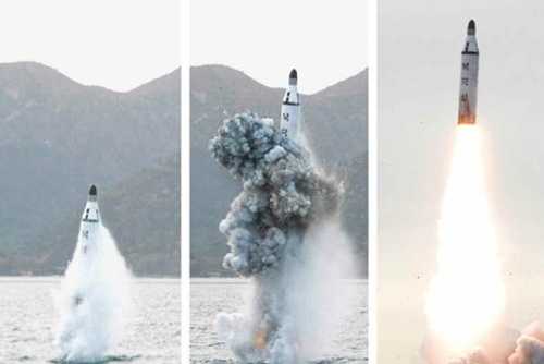 Tên lửa đạn đạo Triều Tiên bay 500 km, rơi xuống biển Nhật Bản