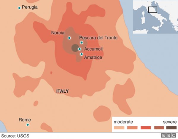Động đất tại Italy: Gần 160 người chết, cứu hộ làm việc xuyên đêm tìm kiếm người mắc kẹt
