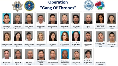 Cảnh sát Mỹ bắt giữ hàng chục thành viên nhóm tội phạm gốc Việt