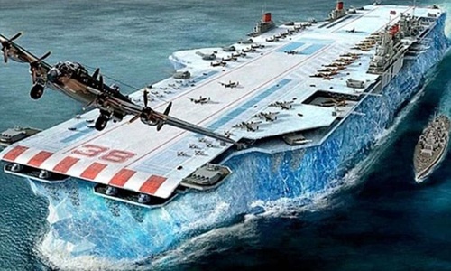 Dự án chế tạo siêu tàu sân bay bằng băng của Anh