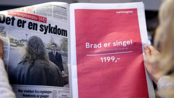 Sốc với quảng cáo “Brad Pitt đang độc thân”