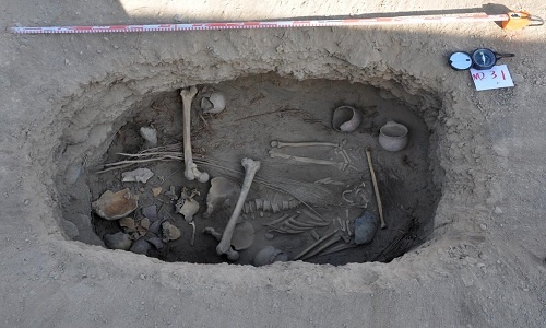 Hài cốt phủ cần sa dưới cổ mộ 2.500 năm