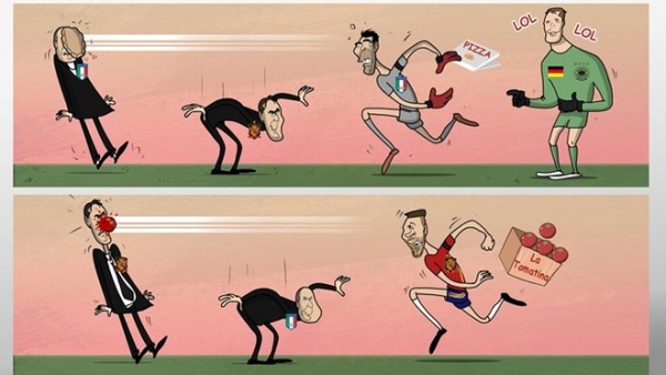 Biếm họa Ramos và Buffon gây họa cho đội nhà