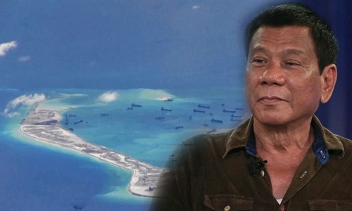 Duterte tuyên bố không ép Trung Quốc về bãi cạn tranh chấp ở Biển Đông
