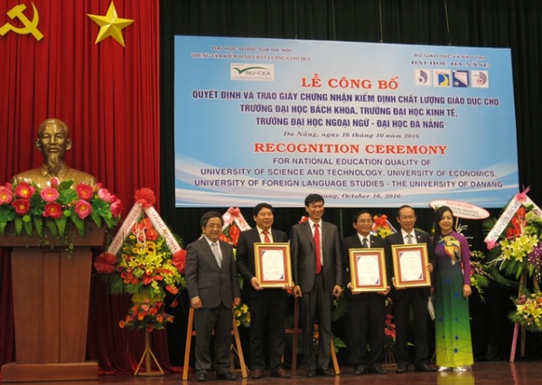 Thêm 3 trường thành viên ĐH Đà Nẵng đạt kiểm định chất lượng giáo dục