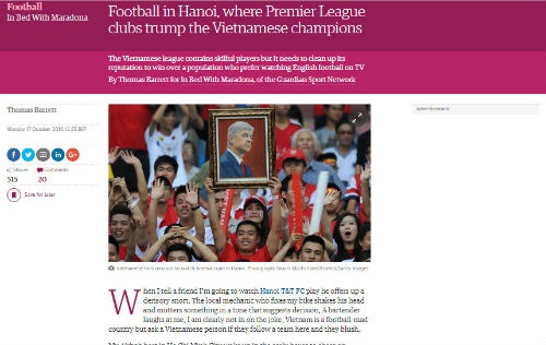 Báo Anh phơi bày mảng tối của bóng đá Việt Nam
