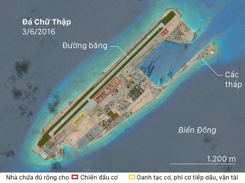 Trung Quốc biến đá Chữ Thập thành căn cứ quân sự lớn nhất Biển Đông