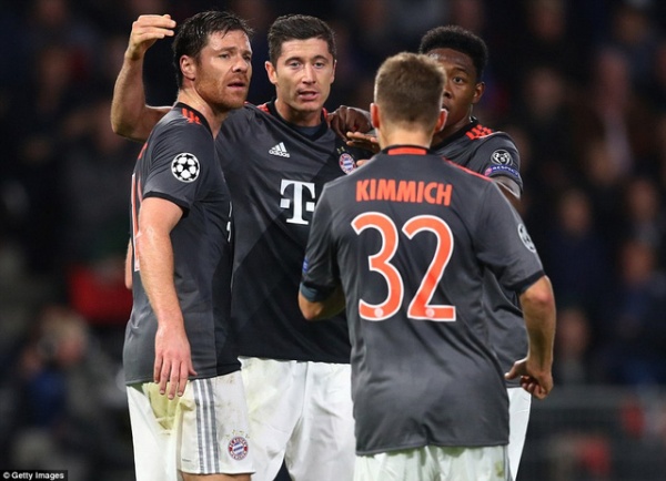 Bayern Munich và Atletico giành vé vào vòng knock-out Champions League