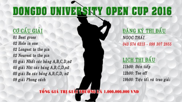 Sắp diễn ra giải golf DongDo University open cup 2016