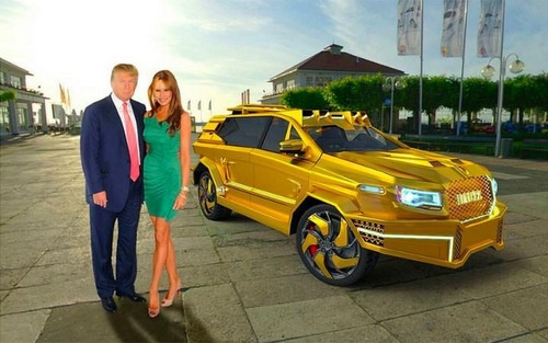 Công ty Latvia đề xuất mẫu siêu xe mạ vàng cho Trump