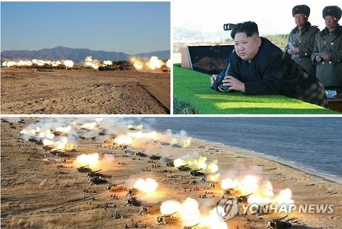 Pháo binh Triều Tiên diễn tập tấn công Hàn Quốc