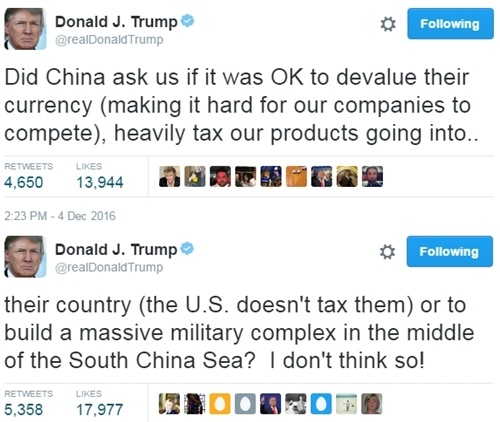 Trump chỉ trích Trung Quốc phô diễn quân sự ở Biển Đông