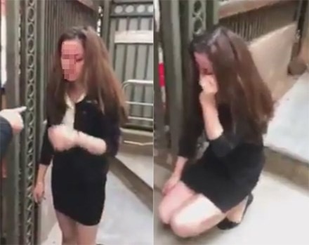 Cô gái quỳ khóc vì bị đánh ghen: "Em không dám liên lạc chồng chị nữa"