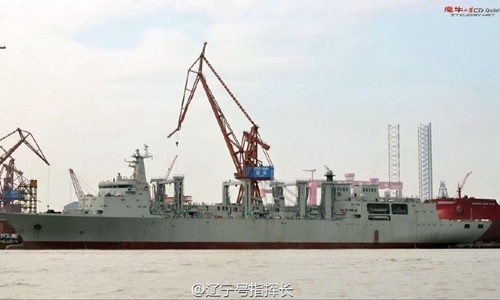 Trung Quốc sắp đóng xong tàu tiếp tế cho tàu sân bay Liêu Ninh