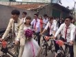 Cả nhà gái ngỡ ngàng khi thấy chú rể đến rước dâu bằng xe đạp Thống nhất