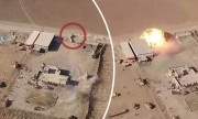 Xe bom IS lật nhào trước khi phát nổ trước trại lính Iraq