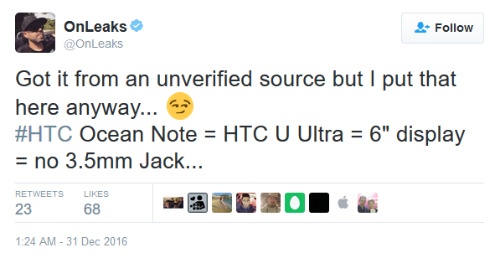 HTC sắp cho ra mắt phablet U Ultra cỡ 6 inch