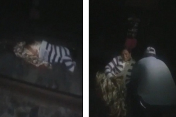 Video: Bà mẹ bị đoàn tàu 38 toa rầm rập chạy qua người