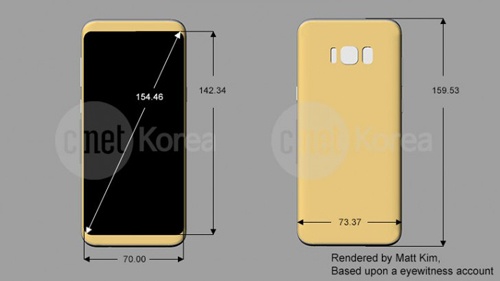 Hình dáng, kích thước Galaxy S8 và S8 Plus lộ toàn diện