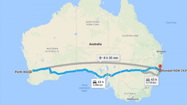 Bé trai 12 tuổi một mình lái xe 1.300km dọc Úc bị bắt
