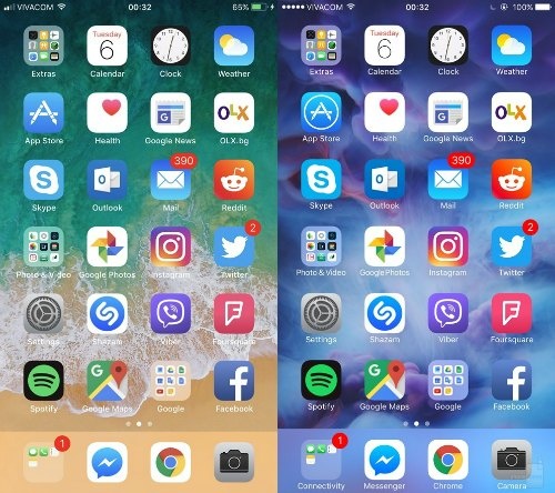 So sánh trực quan hệ điều hành iOS 11 và iOS 10