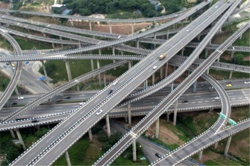 Cầu vượt 5 tầng như trận đồ bát quái ở Trung Quốc