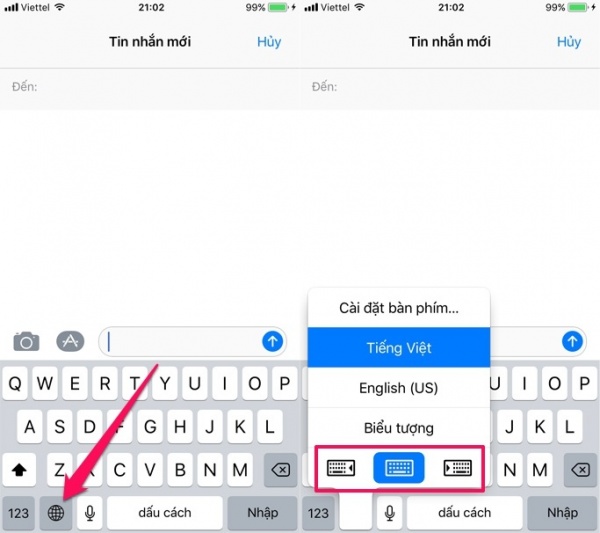 Hướng dẫn sử dụng bàn phím một tay trên iOS 11