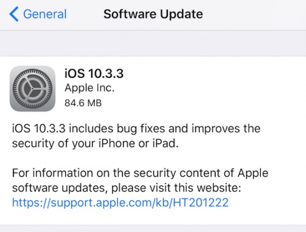 Trước khi có iOS 11 chính thức, hãy cập nhật ngay iOS 10.3.3 cho iPhone