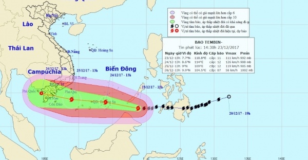 Ứng phó bão Tembin "cấp thảm họa", TP.HCM có thể phải di dời 5.000 dân