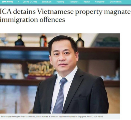 Singapore đã yêu cầu trục xuất Phan Van Anh Vu
