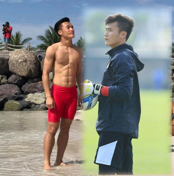 Cơ bụng 6 múi hấp dẫn của thủ môn Bùi Tiến Dũng U23 Việt Nam