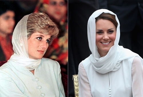 Công nương Kate ngày càng chăm mặc giống mẹ chồng Diana