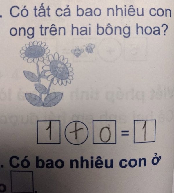Bài toán lớp 1 "đếm ong" khiến phụ huynh bối rối vì đáp án