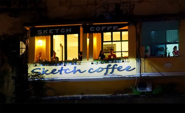 Đến quán cafe Sketch nếu bạn muốn ngắm Hồ Tây về đêm