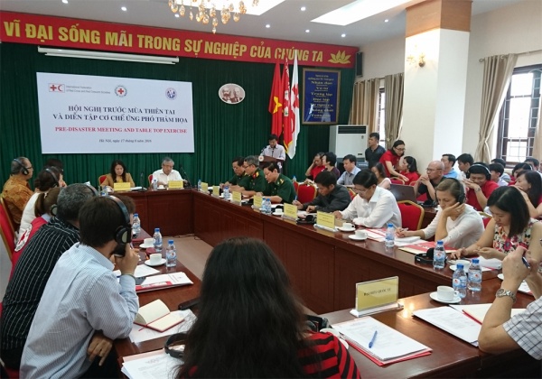 Trung ương Hội chữ thập đỏ Việt Nam diễn tập cơ chế ứng phó với thảm họa