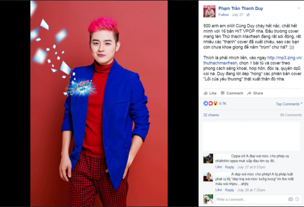 Sao Việt phấn khích với hàng nghìn bản cover từ fan