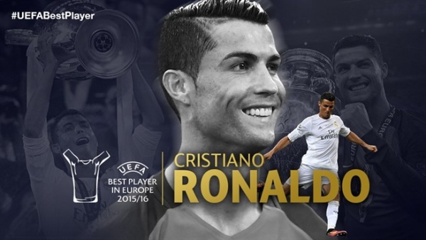 C.Ronaldo nhận giải Cầu thủ xuất sắc nhất châu Âu
