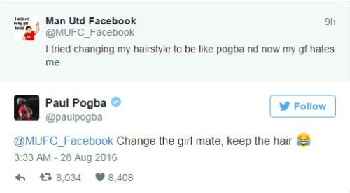 Tin HOT trưa 28/8: Pogba khuyên fan bỏ bạn gái vì tóc mới