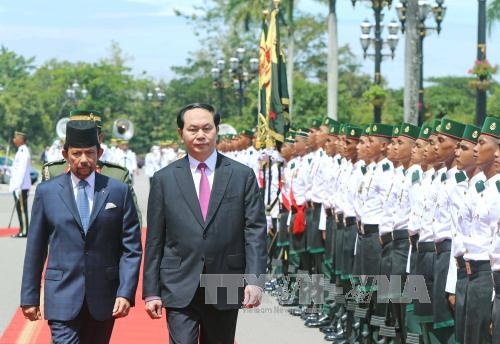 Lễ đón chính thức Chủ tịch nước Trần Đại Quang tại Brunei