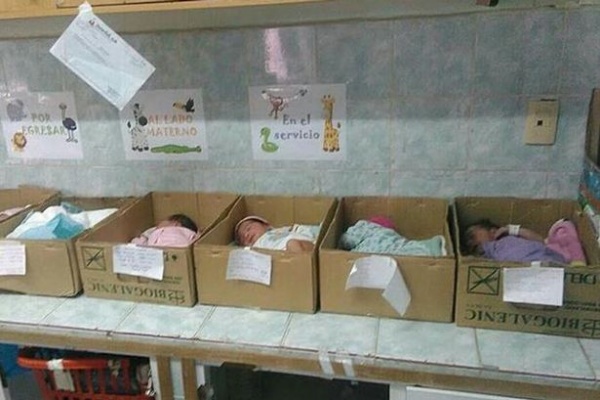 Những hình ảnh bé sơ sinh nằm hộp các-tông khiến người xem nát lòng