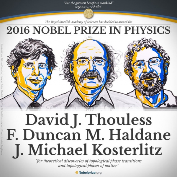 3 nhà khoa học người Anh giành giải Nobel Vật lý 2016