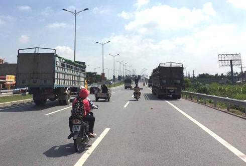Giảm tốc độ trên quốc lộ 1 Hà Nội - Bắc Giang