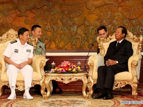 Đội tàu hộ tống hải quân Trung Quốc thăm Campuchia
