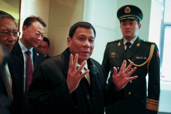 Ông Duterte nói Biển Đông không nằm trong chương trình nghị sự tại Trung Quốc