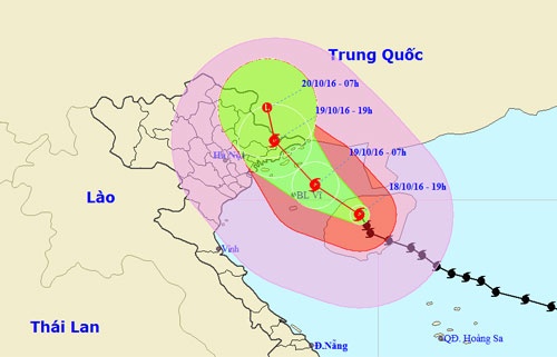 Bão chếch lên phía bắc, đổ bộ Quảng Ninh - Lạng Sơn