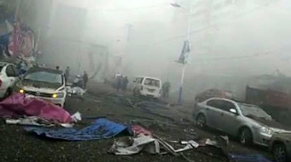 Nổ lớn gây sập nhà ở Trung Quốc, 14 người chết