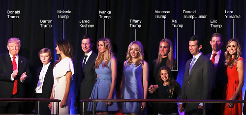 Đại gia đình Donald Trump trong đêm đắc cử